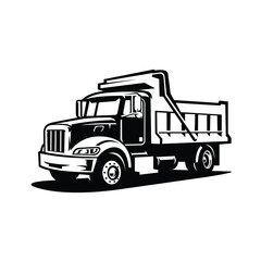 dump truck vector isolated. tipper truck icon