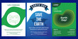 © bishal_chandra - Happy Earth Day flyer design template set, Earth day vector poster design set. Celebrate Earth day poster card design set.
