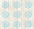 Vintage wallpaper with boho ornaments patterned wood background