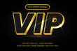 Editable text effect gold style, vip text.