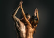 © Volodymyr - Sensual couple with sexy naked body. Sexy couple of sensual woman and handsome muscular man with fit body and bare chest with naked torso.