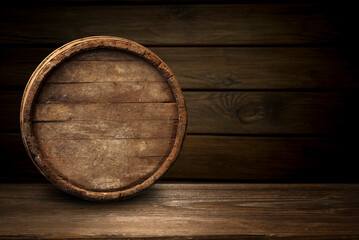 Selected focus empty brown wooden table texture