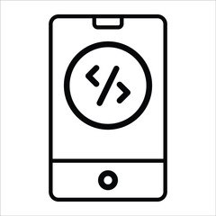 app development line icon modern illustration