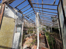 Old Abandoned Greenhouse Broken Windows