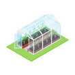 Isolated greenhouse on a white background.