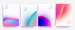 © paul_craft - Minimalistic abstract background collection set with liquid colorful gradient shapes for poster or flyer or book cover or banner or package design. Vector illustration