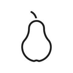 Canvas Print - pear line icon