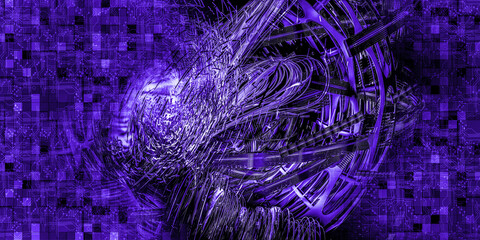 3d illustartion of abstract technology communication concept 
