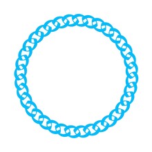 Circular Pattern From Blue Ovals On A White Background. 3d Graphics. Decor.