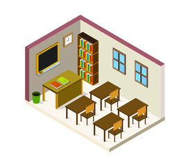 Poster - Isometric school room