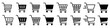 	
Shopping cart icon set, Full and empty shopping cart symbol, shop and sale, vector illustration