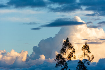 Wall Mural - clouds over the mountains