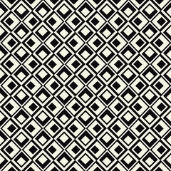 Poster - Black And White Rhombuses Ornament. Seamless Rhobuses Monochrome Ornament. Vector Seamless Pattern.