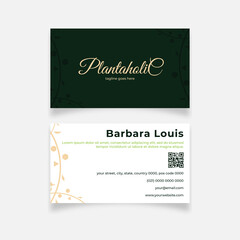Wall Mural - Beauty abstract vines business card design template vector ai, eps10