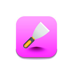 Putty Knife Logo Vector Symbol Icon Design Style