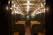 Old Historic Train Subway Interior And Station New York City