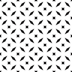 Poster - Small Crosses And Serifs Pattern. Seamless Serifs Pattern Black Ornament. Vector.