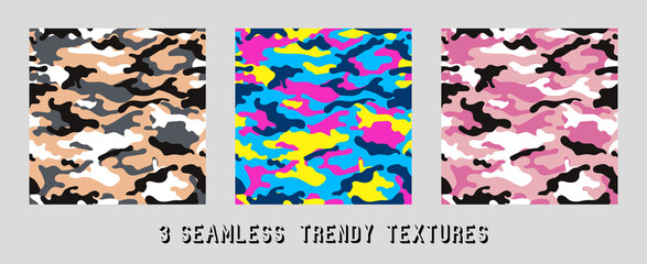 vector camouflage patterns for army. Military-style Creative Camouflage Set