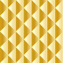 Canvas Print - vector pattern of golden triangles for decoration. Golden texture for interior and exterior design