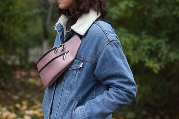 light pink waist bag