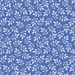 Blue Tossed Leaves Seamless Pattern Background Texture