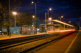 Fototapeta  - train station at night