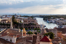 View Of The City Of Minorca And On To The Puerto Antiguo De Ciutadella De Menorca, Spain