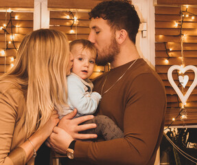 Wall Mural - parents and the baby