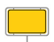 © Engel73 - Blanko Ortsschild / Schild in gelb,Vektor Illustration isoliert auf weißem Hintergrund