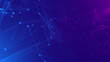 © Papapig - Abstract purple violet and blue polygon tech network with connect technology background. Abstract dots and lines texture background. 3d rendering.