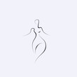 silhouette of a woman logo design
