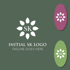 Wall Mural - illustration vector graphic initial sk letter logo or icon best for branding