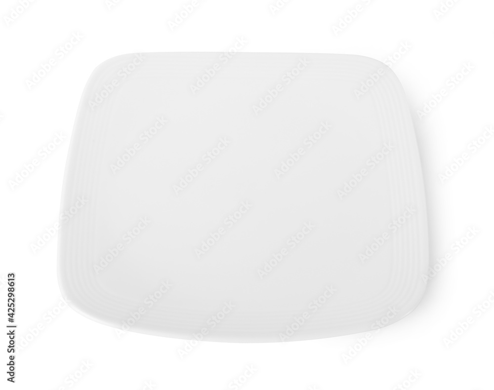 empty plate isolated on white background