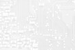 © Kakteen - White texture background of printed circuit board. Computer technology background. Information tech. Space for text. Gray scale pcb background.