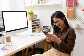 close-up view of young ui development team working together in office.