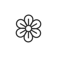 Poster - Flower line icon.