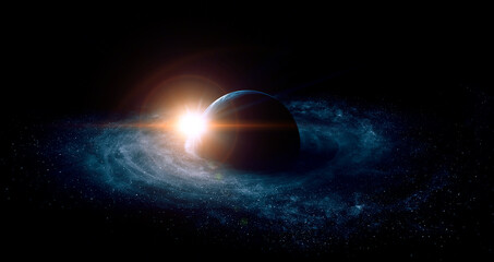Aufkleber - Image of outer space. . Mixed media