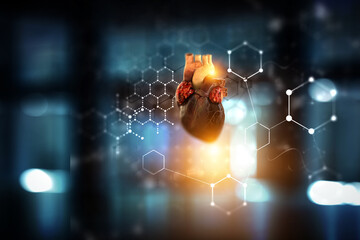 Wall Mural - moderm medicine. cardiology . mixed media