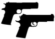 Combat pistols included. Vector image.