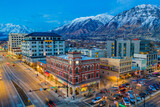 Fototapeta Niebo - Downtown Provo Utah Winter 2