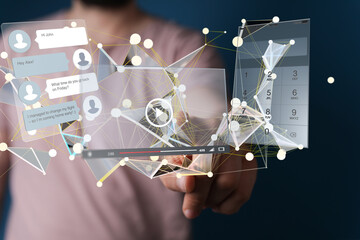 develop interface web application in hand