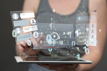develop interface web application in hand