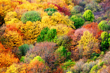 Autumn landscape in Cernei Mountains, Carpathians Range, Romania, Europe