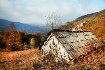 Wall Mural - Fall landscape in Mehedinti Mountains, Romania, Europe