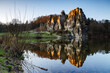 The Externsteine rock formation in the Teuteburg Forest in Germany