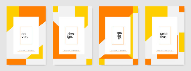Wall Mural - Set of modern cover and poster design template. Abstract colorful geometric shape for banners, business promotion, event, flyer and page layout design other.