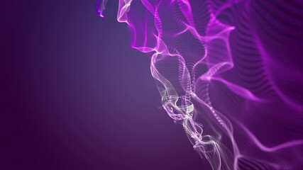Wall Mural - romantic animation with wave object in slow motion and space for text, 4096x2304 loop 4k