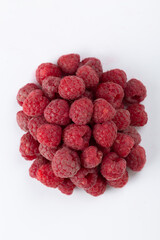 Wall Mural - Close up ripe raspberry healthy food