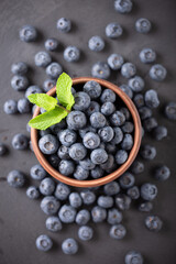 Wall Mural - Ripe blueberries , healthy food