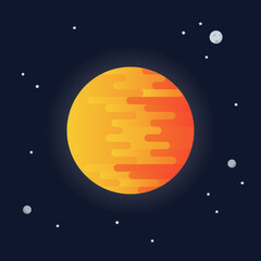 Wall Mural - sun on space background